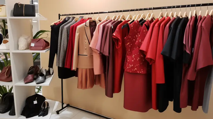 Abbinamenti vincenti per una giacca rosa e grigia con una gonna a pois.