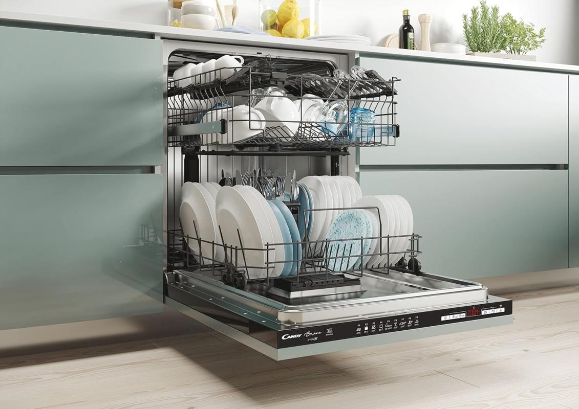 Candy Brava CSIN 2D360PB Lavastoviglie da Incasso, 13 Coperti, 9 Programmi, Wi-Fi + BLE, Connesso, Partenza Ritardata, Classe E, 59,8x55x82 cm, Bianco [Classe di efficienza energetica E]